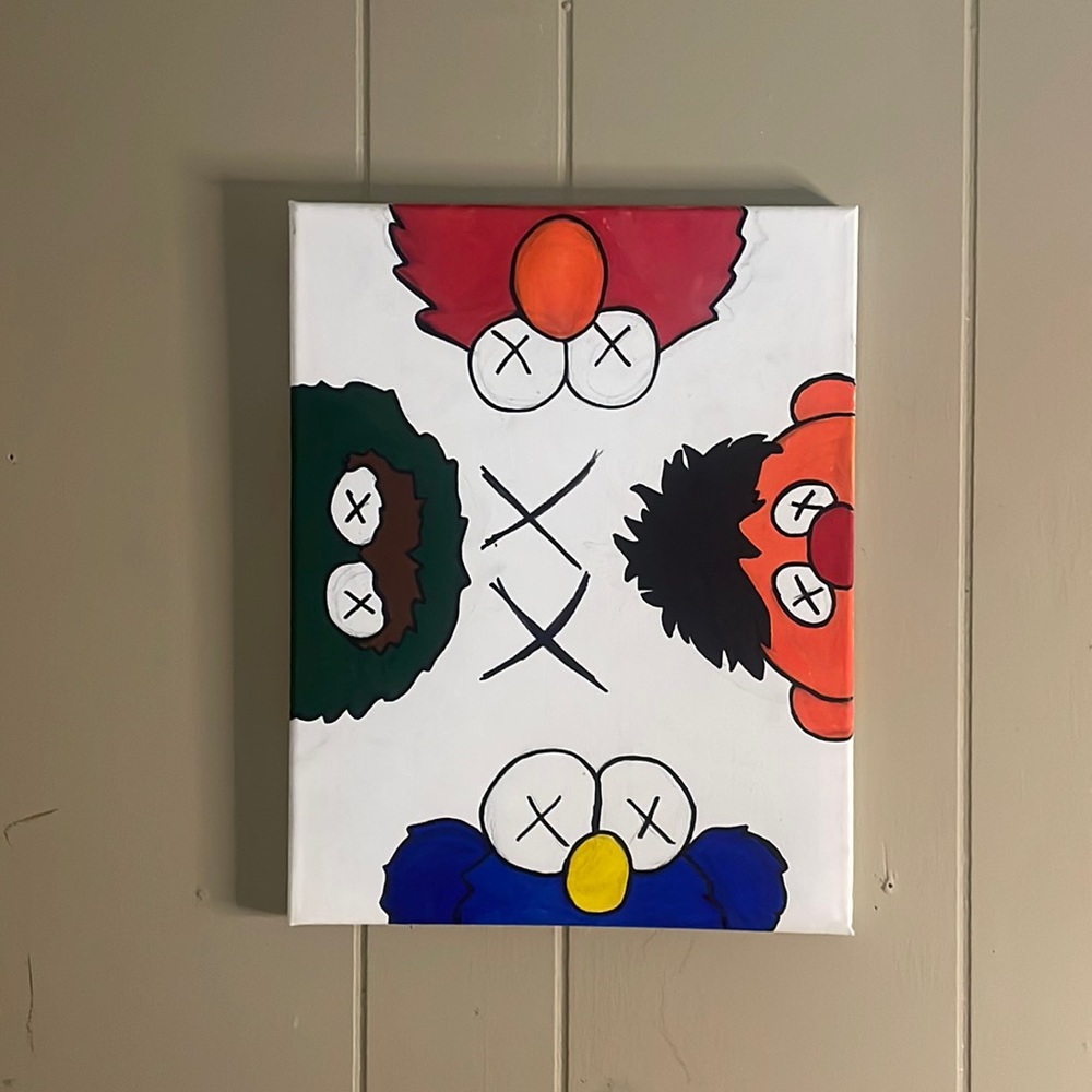 Sesame Street x Kaws art decor